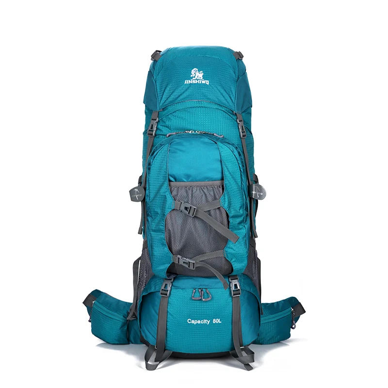 80L большой уличный рюкзак, рюкзаки для альпинизма, походные рюкзаки большой емкости, спортивная сумка, дорожная сумка, горные мужские водонепроницаемые сумки - Цвет: Green B