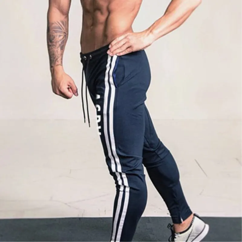 2019 Spring Autumn New High Quality Men's Sweatpants Man Slim Gyms Fitness Joggers Workout Trousers Male Casual Cotton Pants
