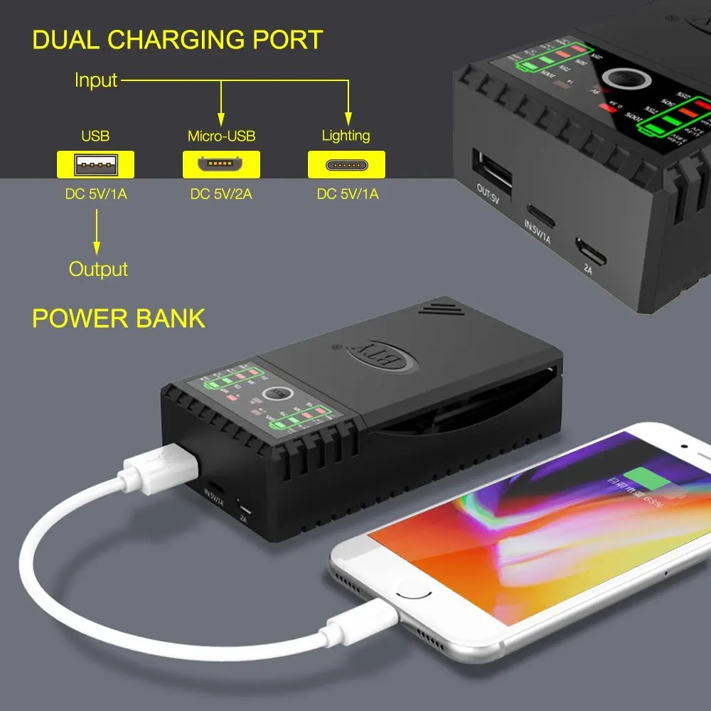 Универсальное зарядное устройство, светодиодный дисплей Speedy Smart charger для аккумуляторов, совместимое с Ni-MH C SC A AA AAA 6F