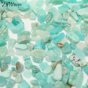 KiWarm оптовая продажа 50 г натуральный голубой зеленый амазонит камень кристалл грубый камень минеральный камень для аквариумов декор материал 4 мм-6 мм - изображение