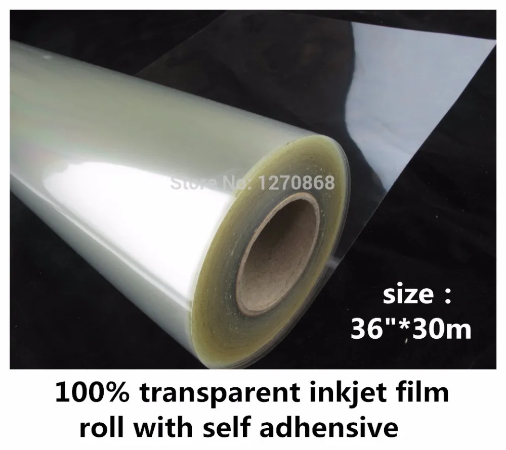 transparent sticker roll