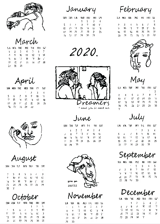 Большой размер и календарь тканевый напечатанный настенный календарь годовой Дневник для учебы планировщик Адвент календарь тканевый Настенный декор