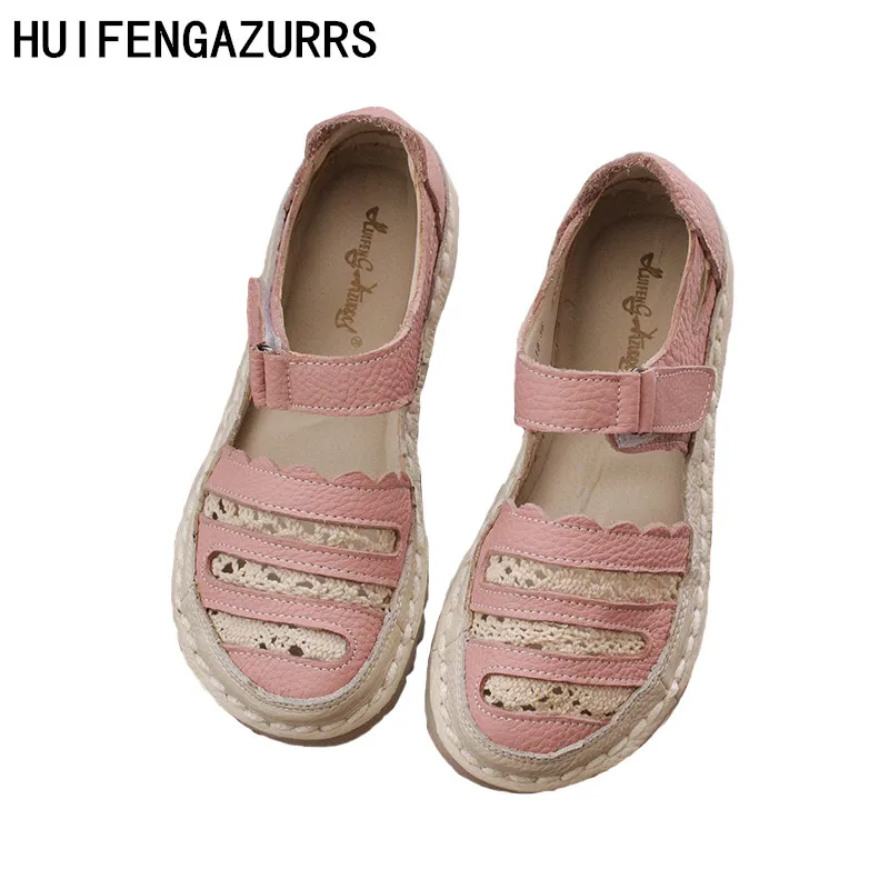 HUIFENGAZURRS-The forest retro small fresh surface leather Original handwork sandals,summer KoreanSuper soft bottom shoes HUIFENGAZURRS-The forest retro small fresh surface leather Original handwork sandals,summer KoreanSuper soft bottom shoes