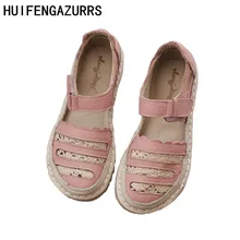 HUIFENGAZURRS-The forest retro small fresh surface leather Original handwork sandals,summer KoreanSuper soft bottom shoes HUIFENGAZURRS-The forest retro small fresh surface leather Original handwork sandals,summer KoreanSuper soft bottom shoes