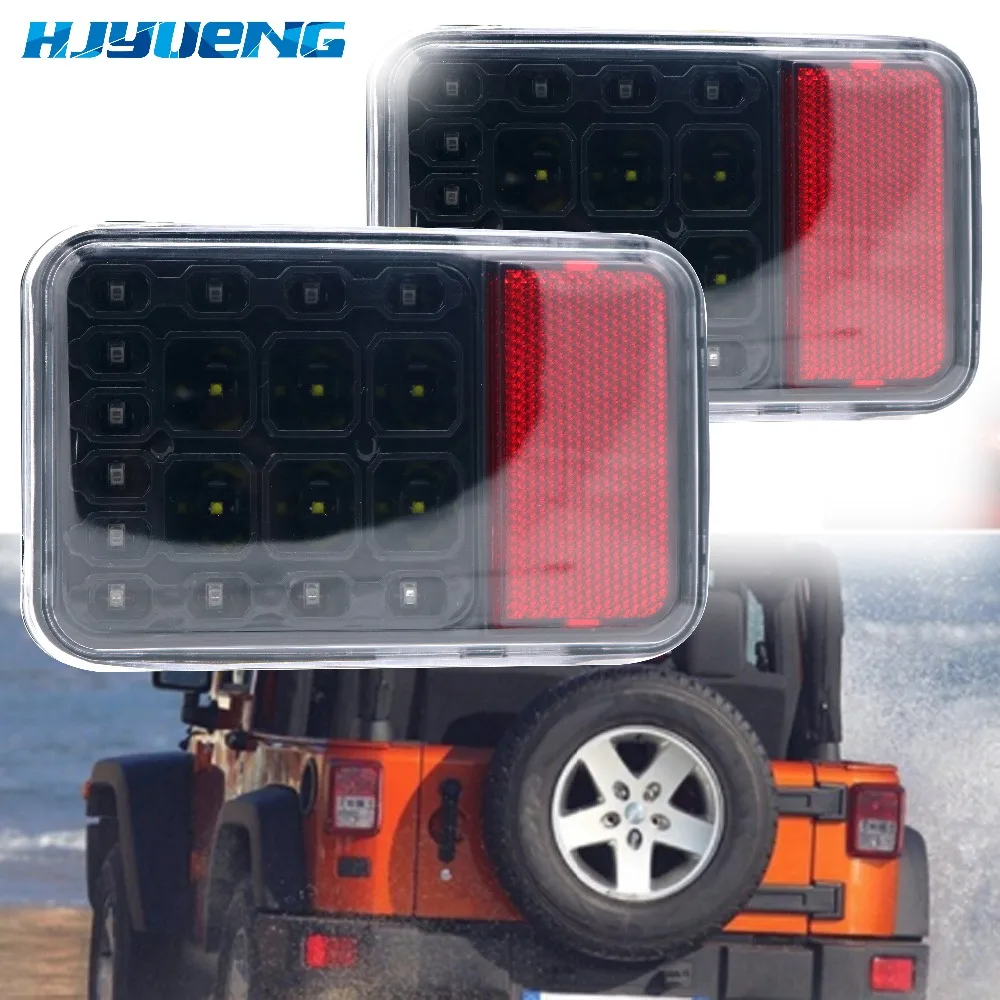 for jeep JK LED Tail Rear Back Bumper Light Parking Reverse Brake Lamp