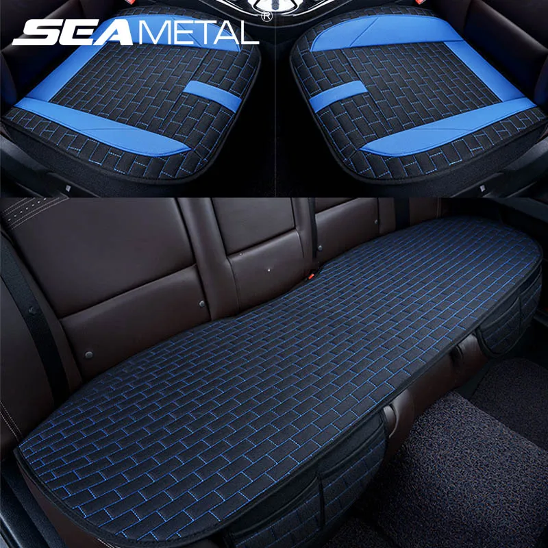 

2019 New Car Seat Covers Flax Breathable Automobiles Seat Cover Four Seasons Universal Auto Interior Accessories for Car Styling