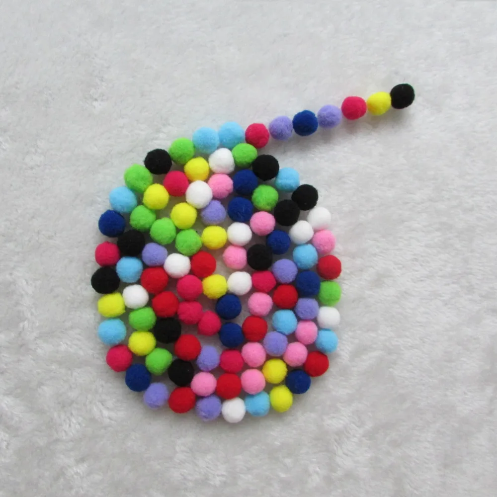

100pcs 15mm Mixed Colors Cashmere Pompoms Fur Craft DIY Soft Pom Poms Wedding Decoration,Sewing On Cloth Accessories
