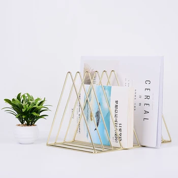 

Nordic Simple Metal Book Case Organizer Living Room Newspaper Holder Office Magazine Storage Rack Home Decoration Accessories