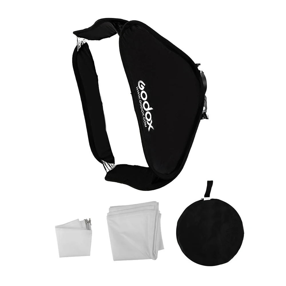 Софтбокс Godox Kit Flash Diffuser 80x80 см 32*32 дюйма+ s-образный кронштейн Bowens Holder+ сумка в комплекте для камеры Speedlite Flash светильник