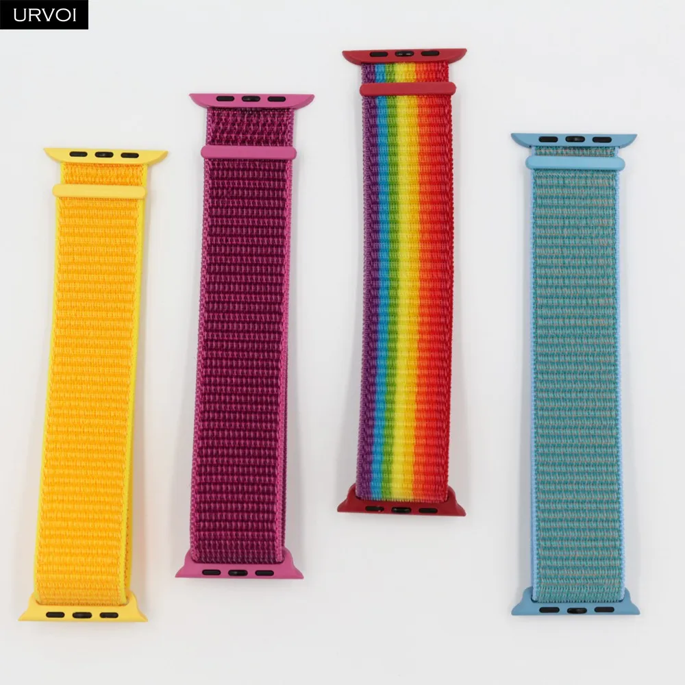 URVOI Sport loop для apple watch series 4 5 3 2 1 band iwatch двухслойный Воздухопроницаемый ремешок