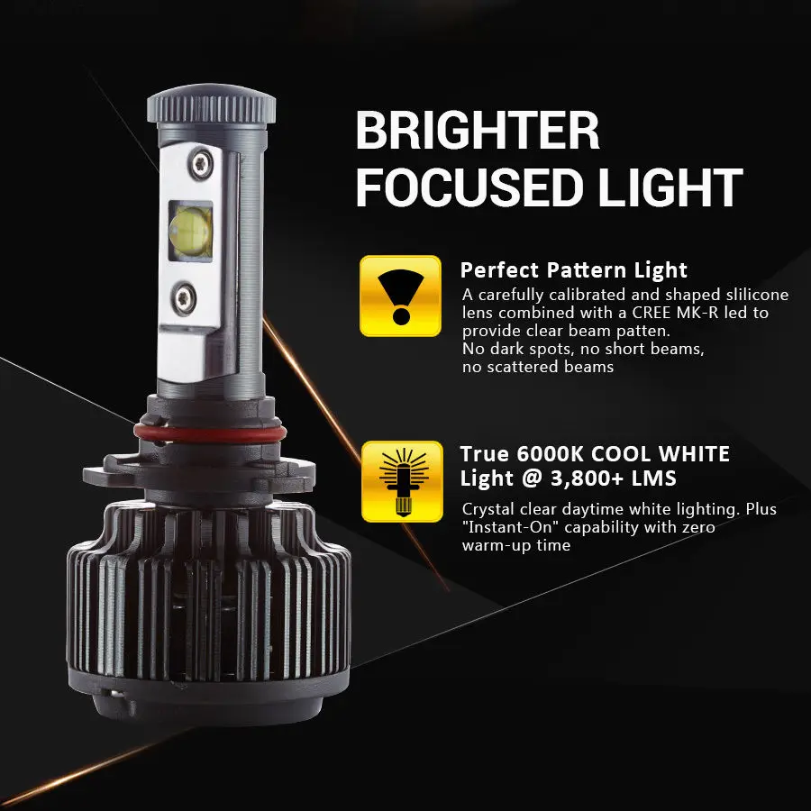 MOSTPLUS 7600LM 60W светодиодный фары комплект 9005 HB3 H10 9140 9145 6000 К лампы пара|9005 hb3|60w ledled 60w |