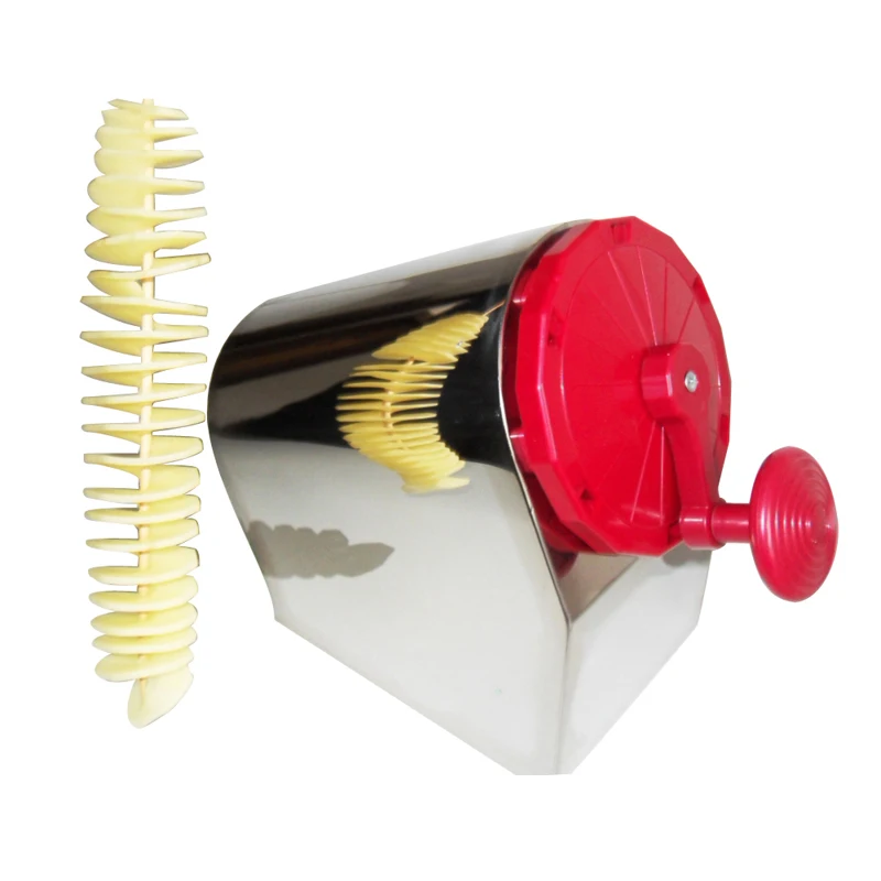 ITOP Spiral Potato Cutter Rotate Tornado Potato Slicer Stainless Steel Spiral Carrot Slicing DIY Vegetable Creative Machine