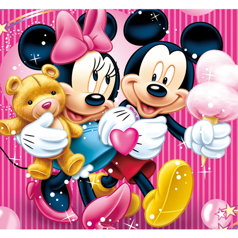 

46 * 43cm Needlework Embroidery Animation III 5D DIY Novelty DIY Diamond Embroidery DMC 447 Colours Crafts H-1155