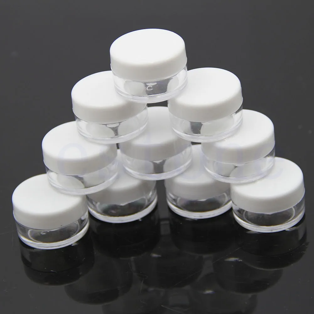 10pcs Eyeshadow Makeup Face Cream Container Portable Cosmetic Empty Jar