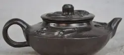 Китайские бронзовые медь зверь Вино Tea Pot Кувшин Чайники лаки статуя