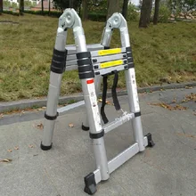 1 шт. 1,9 м+ 1,9 м лестница аллюминевых телескопическая лестница с совместным