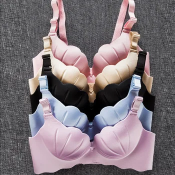 

BEFORW Seamless Push Up Bra Wire Free Shell Women Bra Adjustable Bralette Solid Comfort Sexy Bra Underwear Women Lingerie