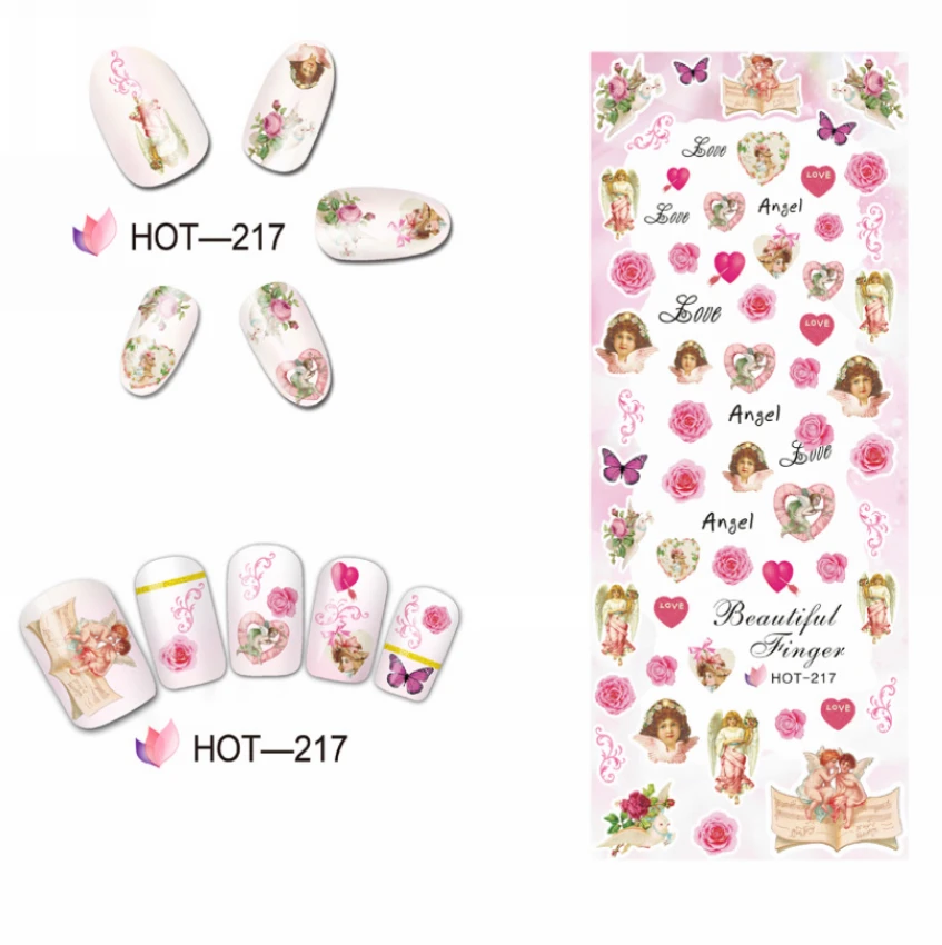 

UPRETTEGO NAIL ART BEAUTY WATER DECAL SLIDER NAIL STICKER CUPID LOVE GOD SLIPPERS ANGEL TOWER PARIS HOT217-222
