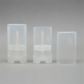

10Pcs Plastic Empty DIY Oval Lip Balm Tubes Portable Bottles Deodorant Containers Clear White Lipstick Fashion Lip Tube