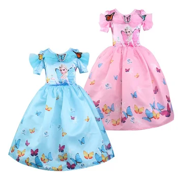 

Kids Girls Elsa Princess Lace Dresses Children Evening Clothing Baby Girl Party Unicorn Dress 2018 Flower Christmas Dress 3 ~10Y