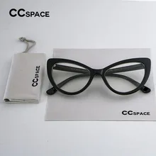 CCSPACE оправа для очков в стиле кошачьи глаза классические брендовые дизайнерские женские очки прозрачные линзы Модные оптические очки SU137