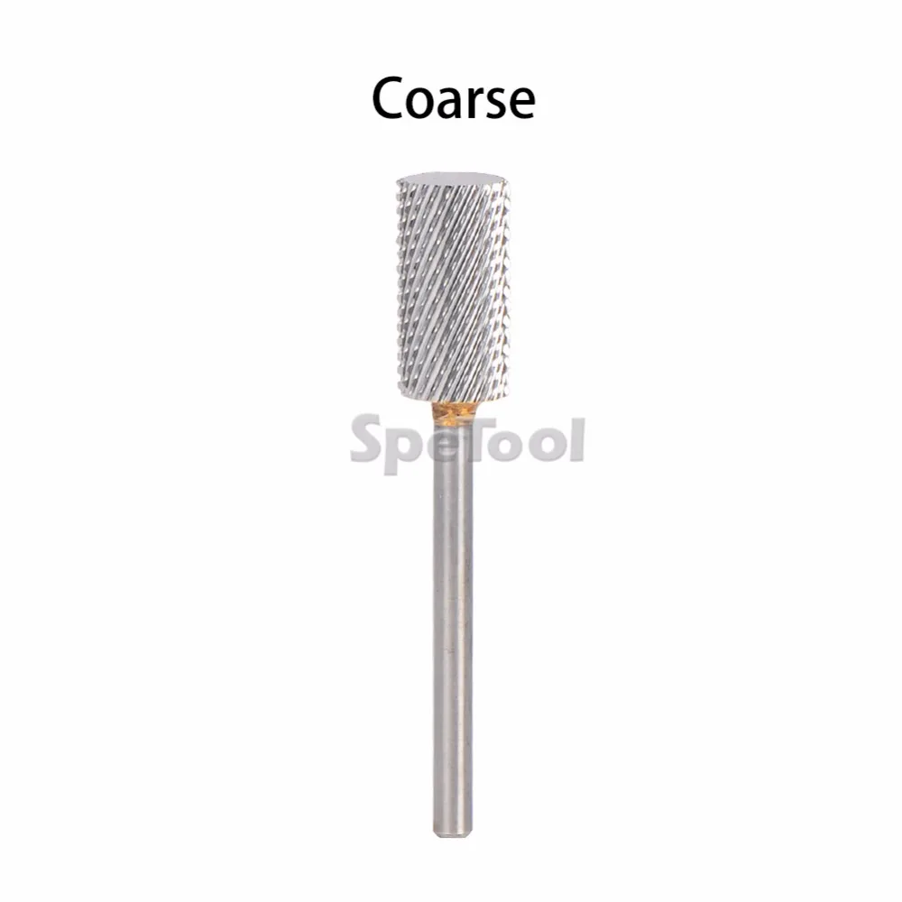 

SpeTool Tungsten Carbide Nail Drill Bit Large Barrel Shape Coarse Pro Nail Art Tools Accessory For Electric Manicure (ST-CNB03)