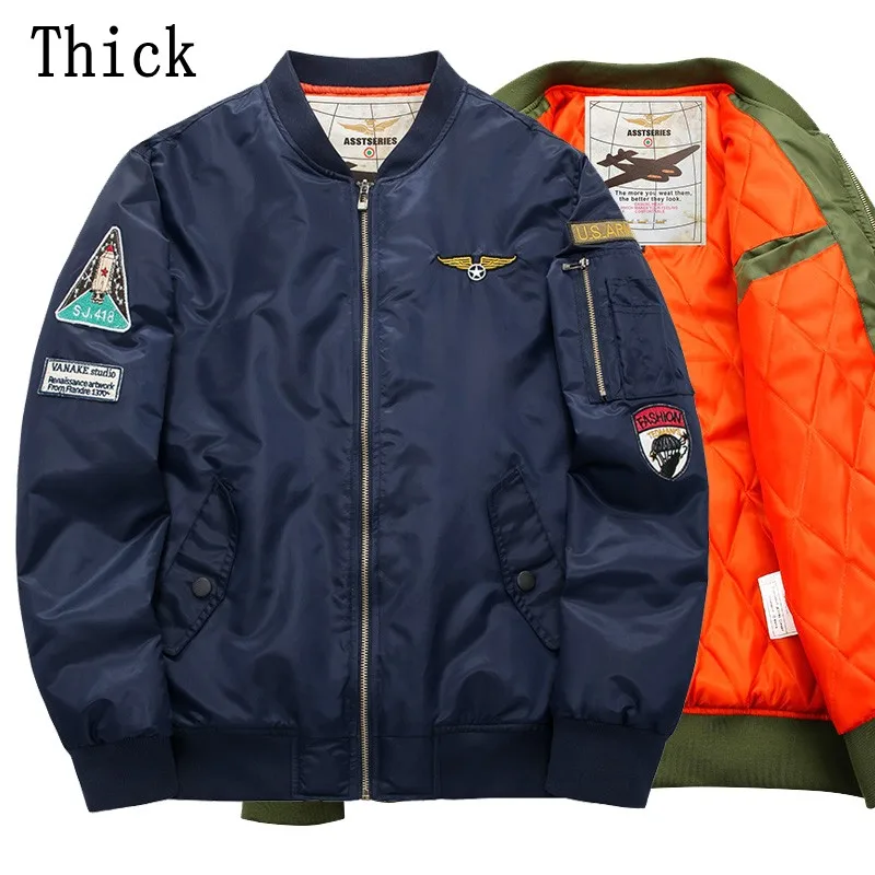 Spring& Autumn Men Bomber Flight Pilot Jacket Men Ma-1 Flight Jacket Pilot Air Force Male Army Military Motorcycle race coats