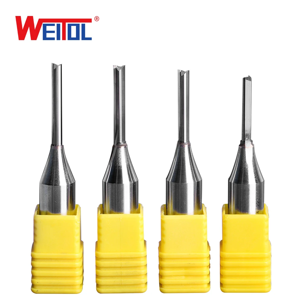 WeiTol 12 7 мм TCT две канавки прямые биты Деревообрабатывающие инструменты CNC фреза