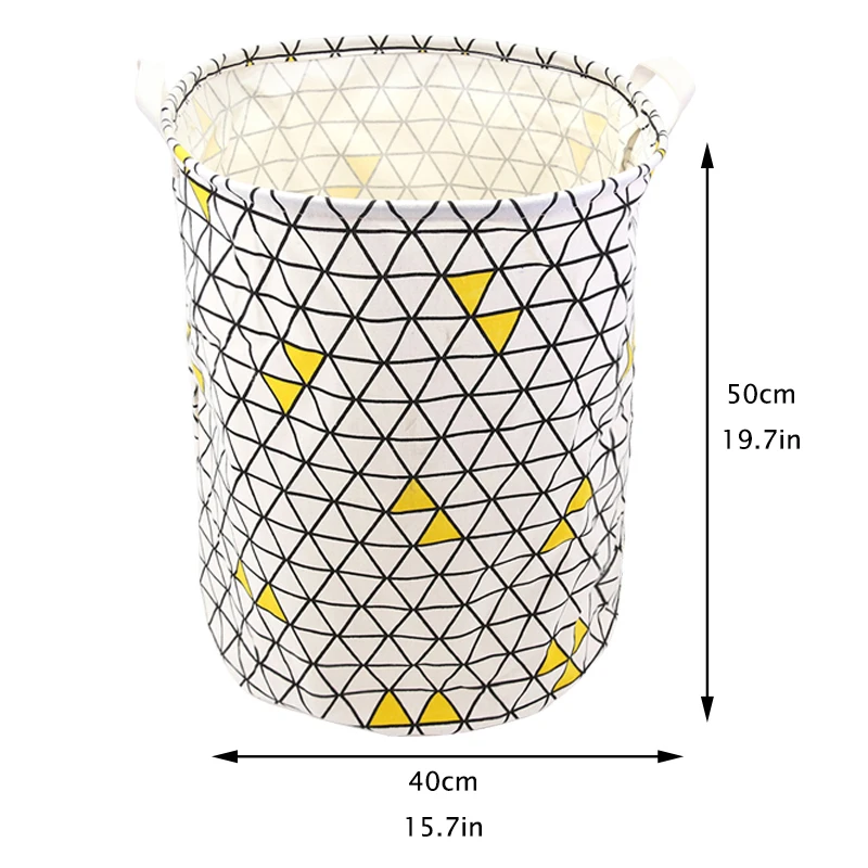 جولة الغسيل يعوق سلة للطي الكتان قماش تخزين دلو لغرفة النوم أو المنزل الملابس الملابس الداخلية التعادل الجوارب المنظم
