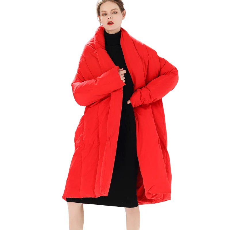 Winter Jacket Women 2019 New High Quality Women Long Down Coat Big Size Loose 90% White Duck Down Jacket Female Thick Warm Coat