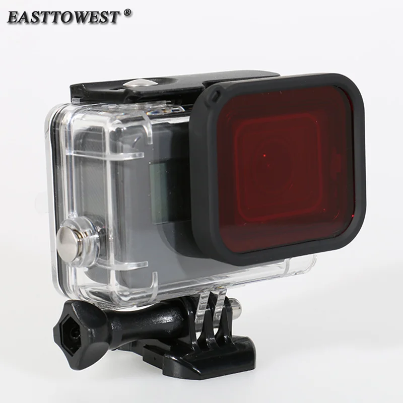 

Easttowest Go Pro Hero 5 Accessories 45m Waterproof Housing Underwater Diving Case + Red Filter for Go Pro Hero 5 Black Hero 6