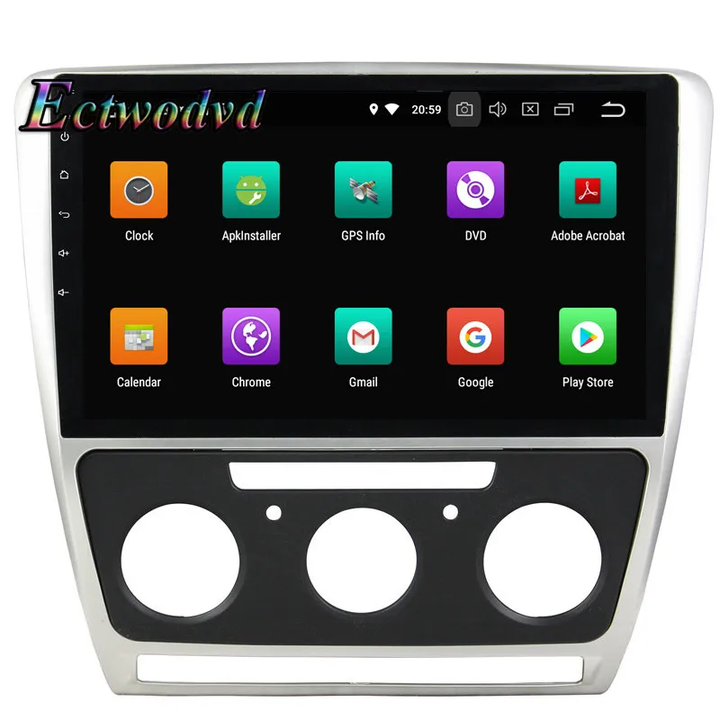 Discount Ectwodvd Octa Core 4G+64G Android 9.0 Car Multimedia DVD Player GPS HeadUnit for Skoda Octavia AT 2010 2011 2012 2013- 2