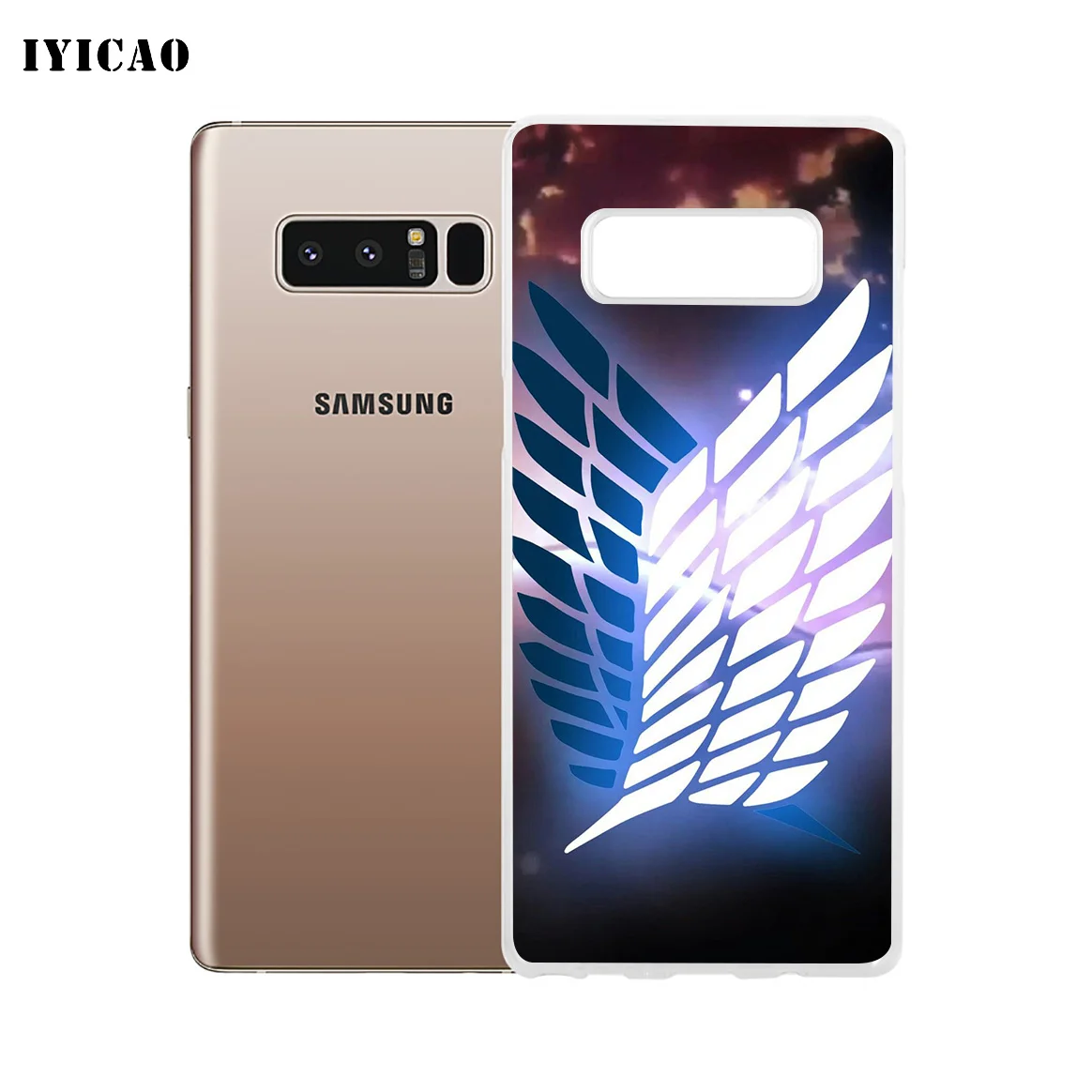 IYICAO атака на Титанов логотип мягкий силиконовый чехол для телефона Samsung A5 A6 Plus A7 A8