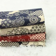 Половина ярда утолщаются хлопчатобумажная ткань с ретро цветочным принтом ручной работы DIY мешок рот Золотая посылка ткань для одежды хлопок B429