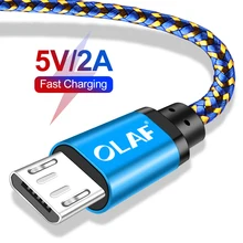 Olaf Micro USB кабель 2A Быстрая зарядка зарядное устройство USB кабель для передачи данных для samsung Xiaomi LG планшет Android мобильный телефон usb зарядный шнур