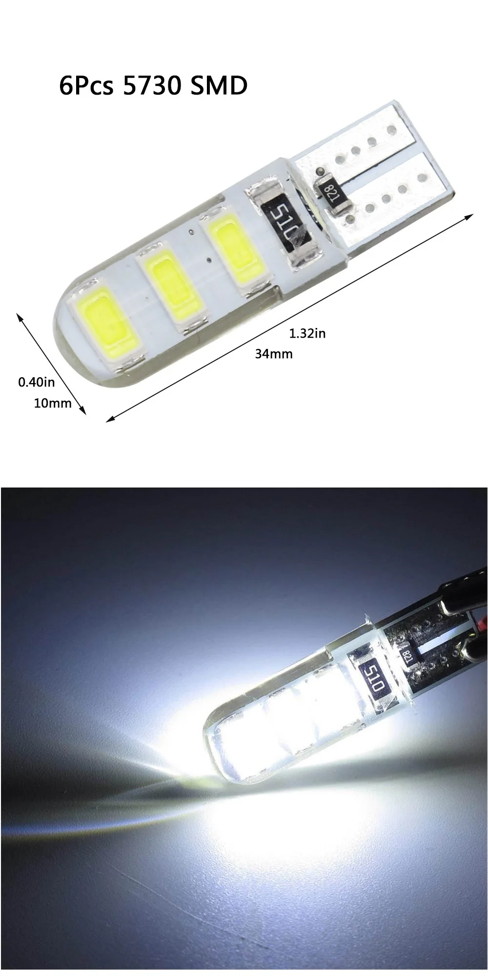 1 шт. T10 W5W светодиодный свет автомобиля COB лампы SMD 5050 5730 2835 силиконовый Водонепроницаемый Универсальный Авто Клин светильник налобный фонарь сигнала светильник 12V