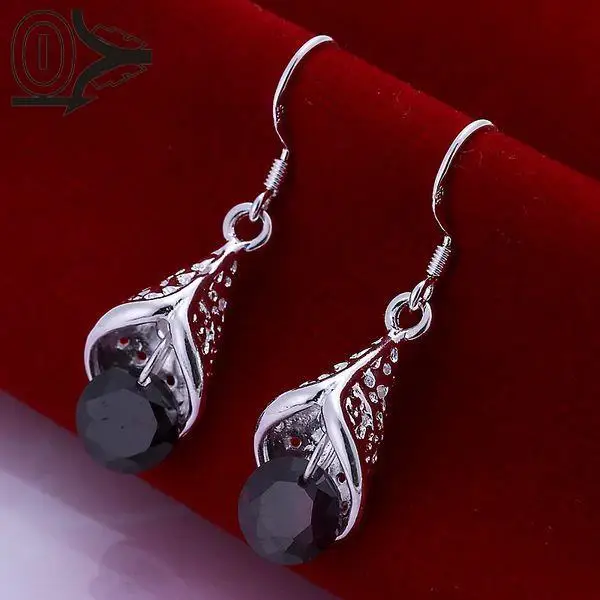 

Wholesale Silver Plated Earring,Wedding Jewelry Accessories,Fashion Purple Stone Cone Women Silver Earrings