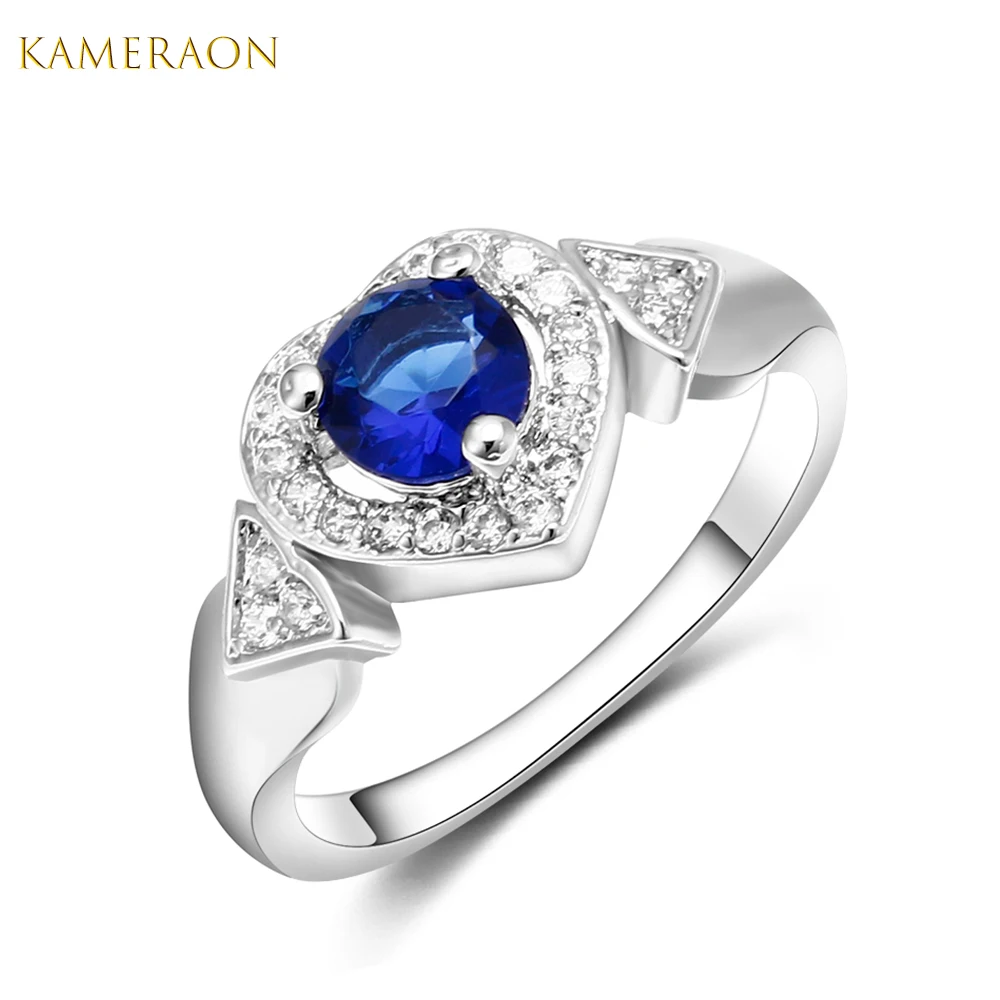

New Fashion Jewelry Unique Heart Rings For Women Nickle Free CZ Cubic Zirconia engagement rings