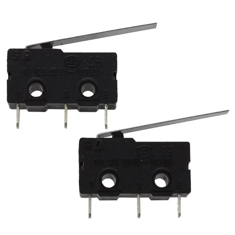 

2 Pcs Micro Limit Switch Long Lever Arm Subminiature SPDT Snap Action