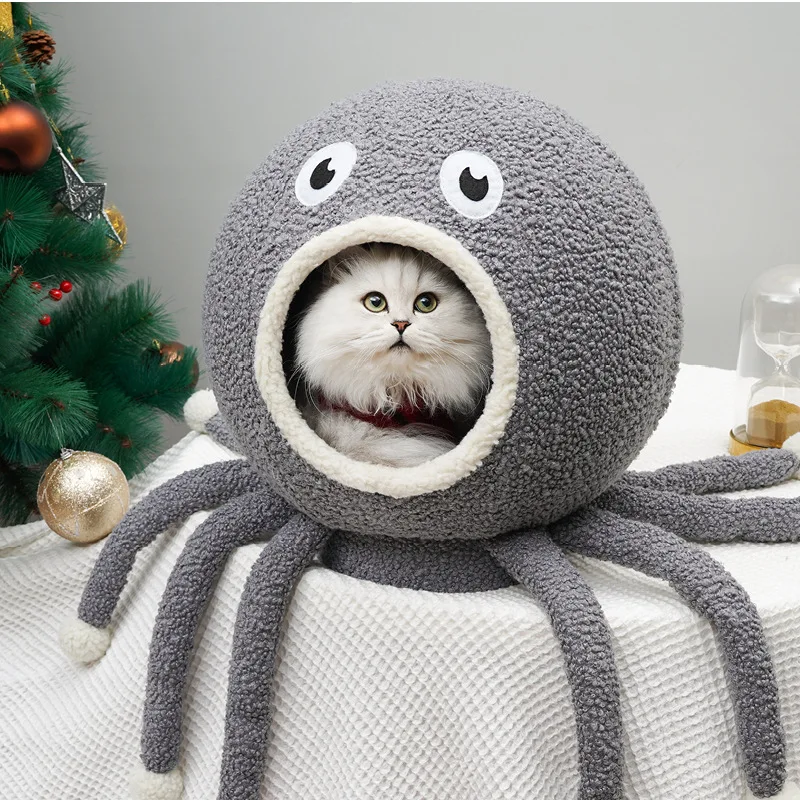 

cat cave pet dog cat bed cat house mat outdoor cat bed house tent squid shape pet house dropshipping