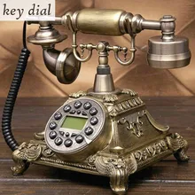 Европейский модный винтажный стационарный телефон revolve Dial телефоны в стиле ретро стационарный телефон для офиса дома отеля из смолы