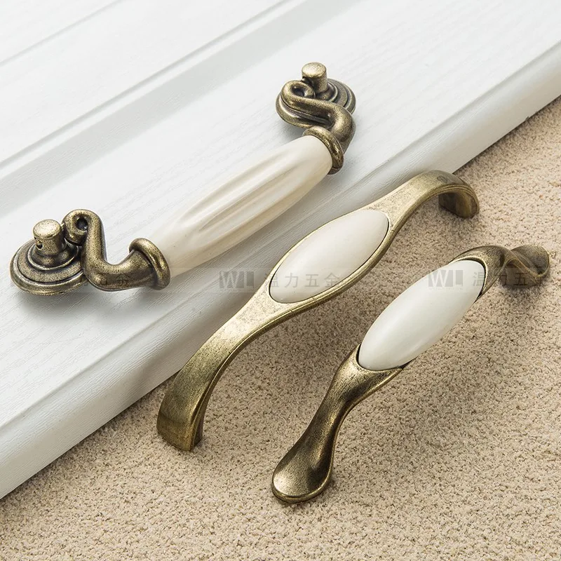 1PC Antique Bronze Kitchen Cabinet Wardrobe Door Cupboard Handles Furniture Pull Hardware Ceramic Drawers Knobs 1PC Antique Bronze Kitchen Cabinet Wardrobe Door Cupboard Handles Furniture Pull Hardware Ceramic Drawers Knobs
