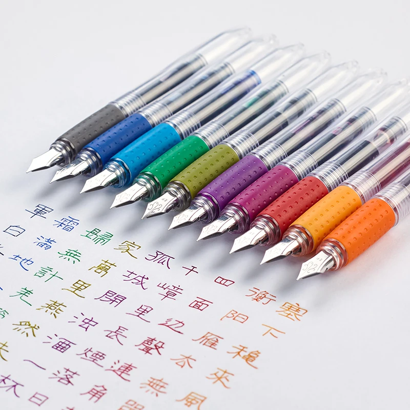 Monami Olika Colorful Transparent Fountain Pen Extra Fine Nib EF//0.38mm Writing