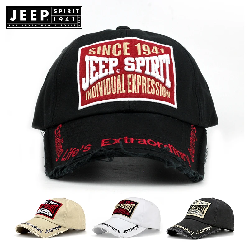 

JEEP SPIRIT Brand Summer Baseball Cap Women Men Mesh Breathable Snapback Cap Unisex Adjustable Sport Hats Dad Hat streetwear