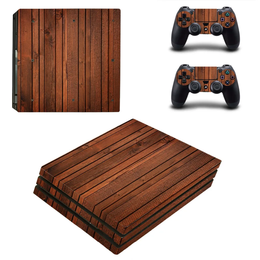 

New Wooden For PS4 Pro Skin Sticker For Sony Playstation 4 Pro Decal Vinyl sticker free shipping