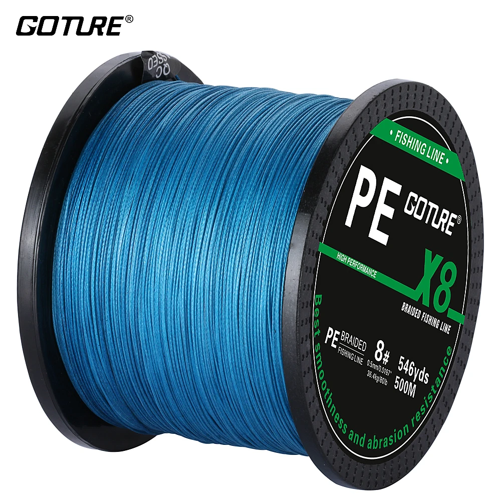 Goture 8 Strands Fly Fishing Backing Line 100M/109YRD 20LB 30LB Dacron Braided Fly Fishing Line Carp Bass Trout Fishing Tackles