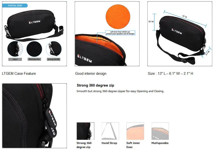 LTGEM мягкий чехол сумка для AOMAIS GO Bluetooth колонки-Дорожная Защитная сумка для хранения