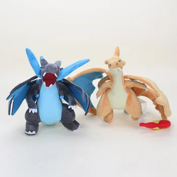 

80pcs/lot 23-25cm Pocket doll Mega Charizard X&Y Plush Toys Cute Plush Soft Stuffed Animals Toys for Kids