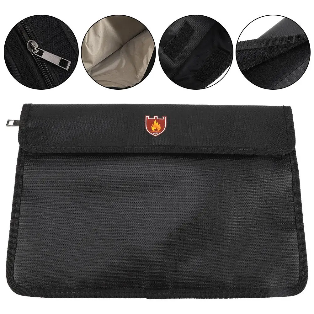 Details about   Fire& Waterproof Wallet File Bag High Temperature Resistant Briefcase Bill Bag 