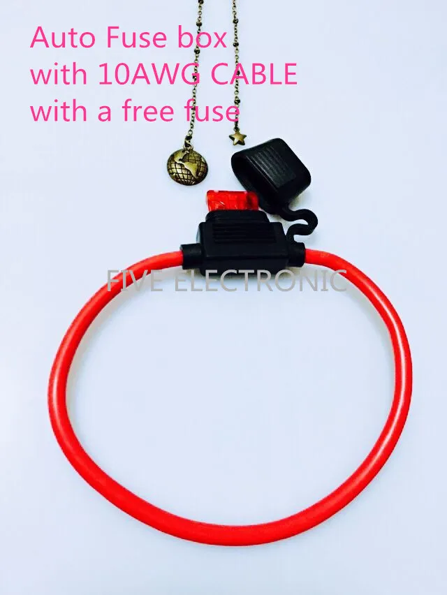 

M#AUTO FUSE BOX With 10AWG/12AWG/14AWG/16AWG/18AWG CABLE with a Free FUSE. Medium Car waterproof FUSE HOLDER, Medium FUSEHOLDER